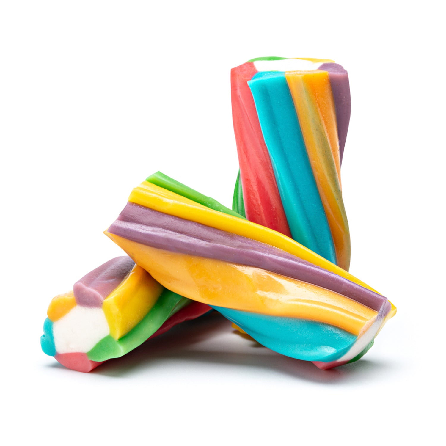 Rainbow Marshmallow Licorice Rolls - 1 Pound Tub