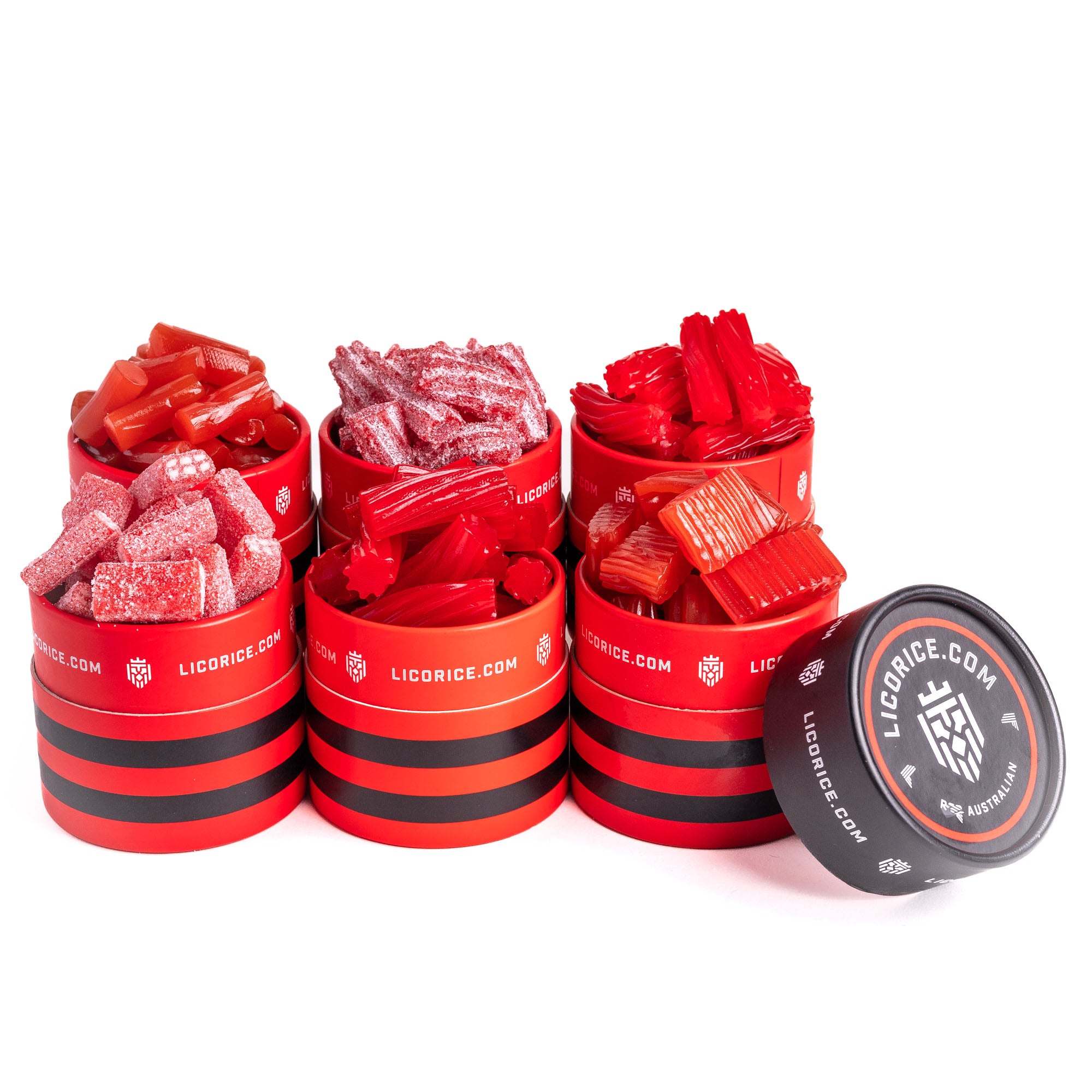 Red Licorice Variety Pack - 6 Flavors Sampler Gift Box