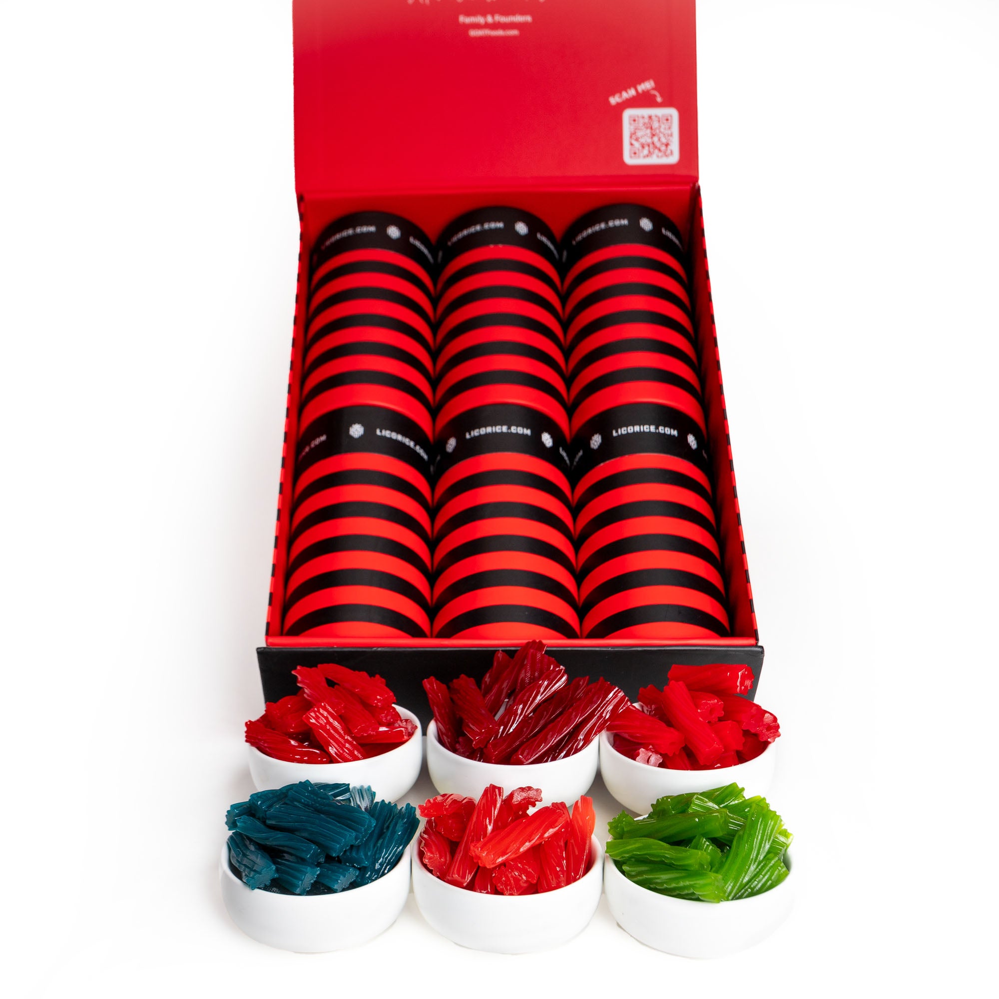 6 Flavor Licorice Shorties Gift Box - 6 Tubes (1lb Each)