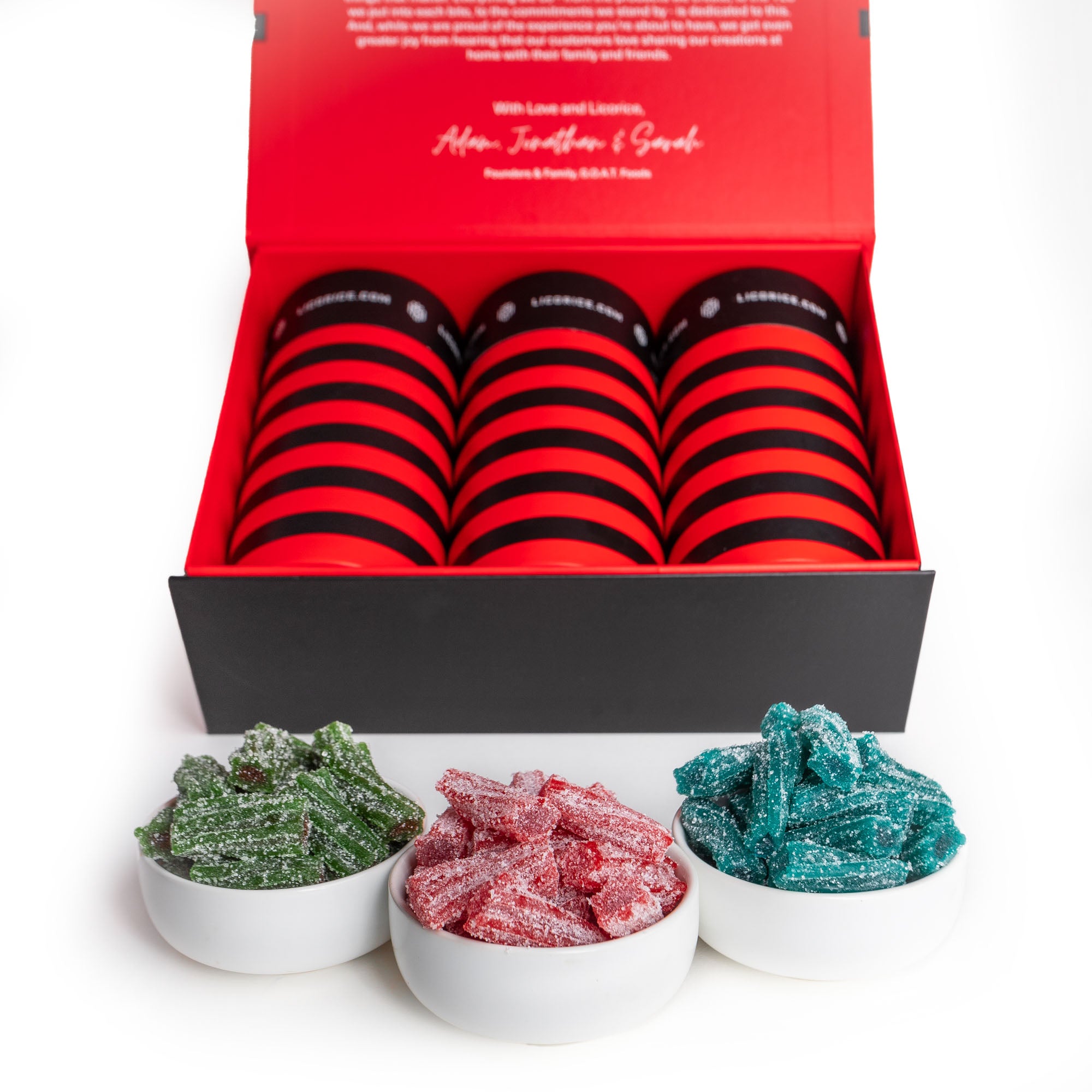 Sour Candy Gift Box - Watermelon, Strawberry & Blue Raspberry Twists