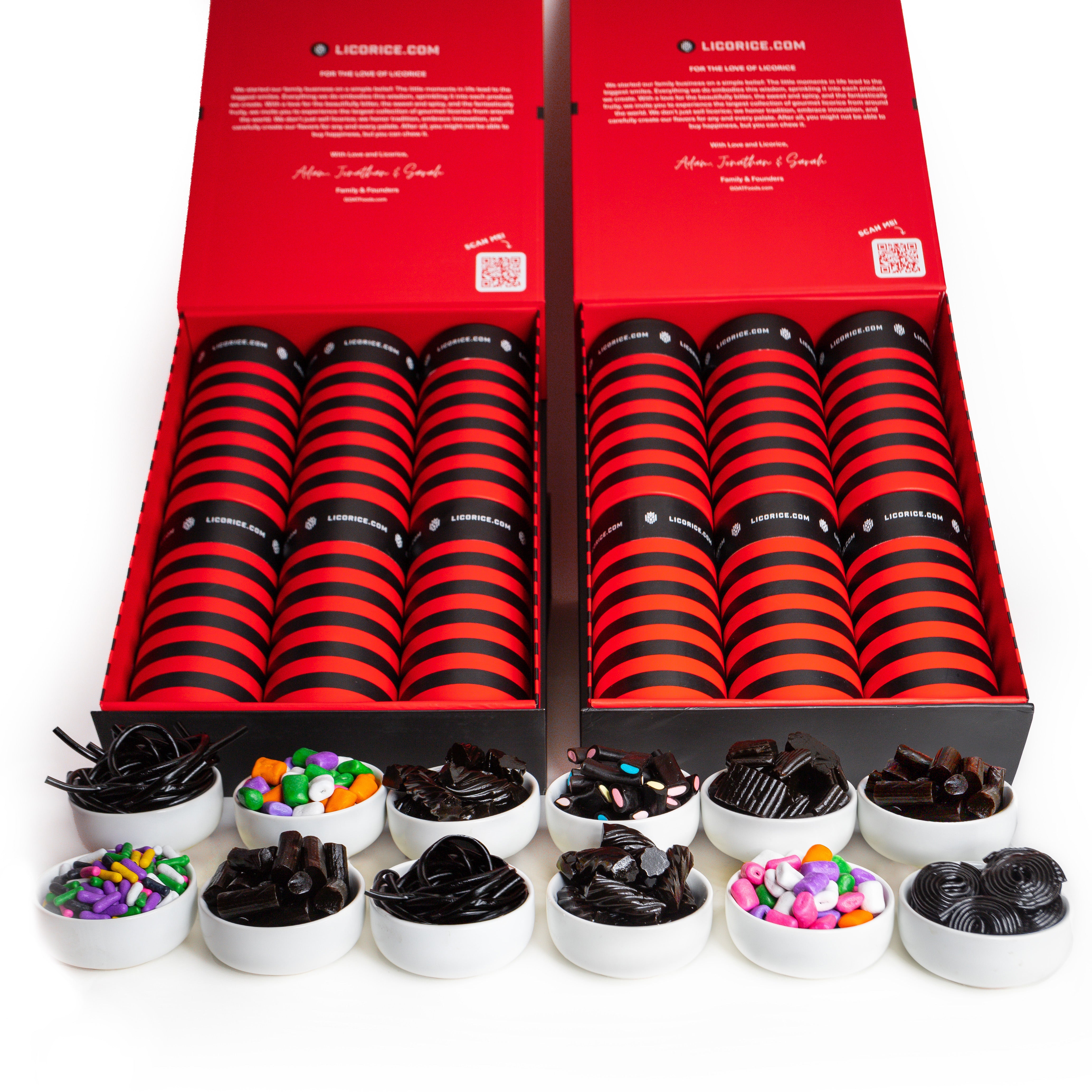 Black Licorice Gift Box - 12 Tube Assortment for Licorice Lovers
